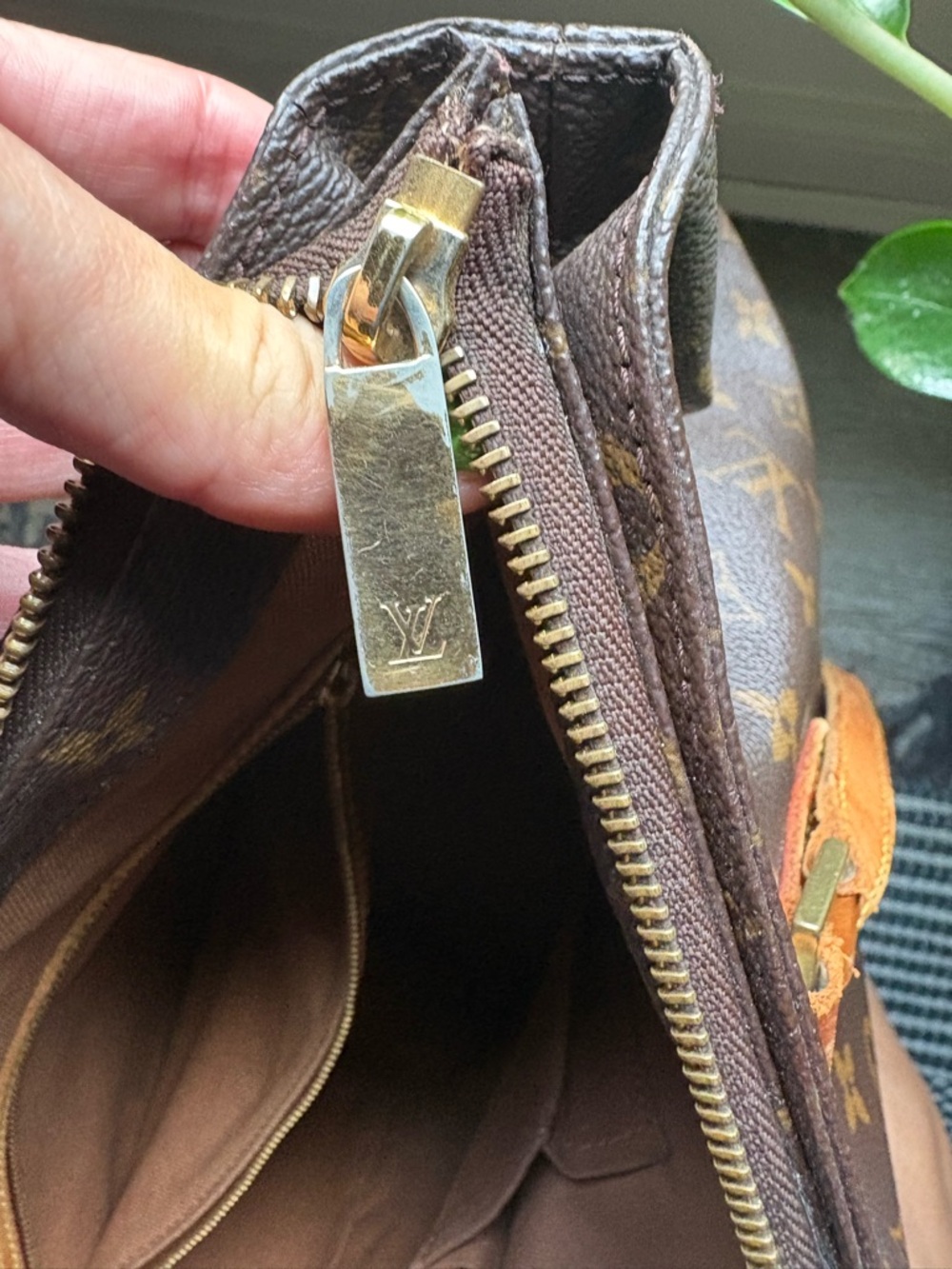 Louis Vuitton Monogram Canvas Tote with Cognac Straps - Picture 12 of 16
